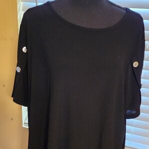 Black 2X  knit top by 89th+Madison